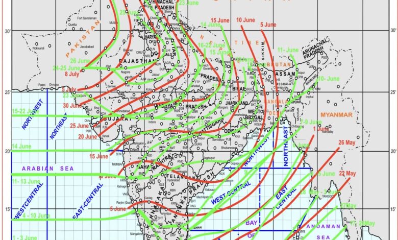 Monsoon covers entire India on 26th June, 2020