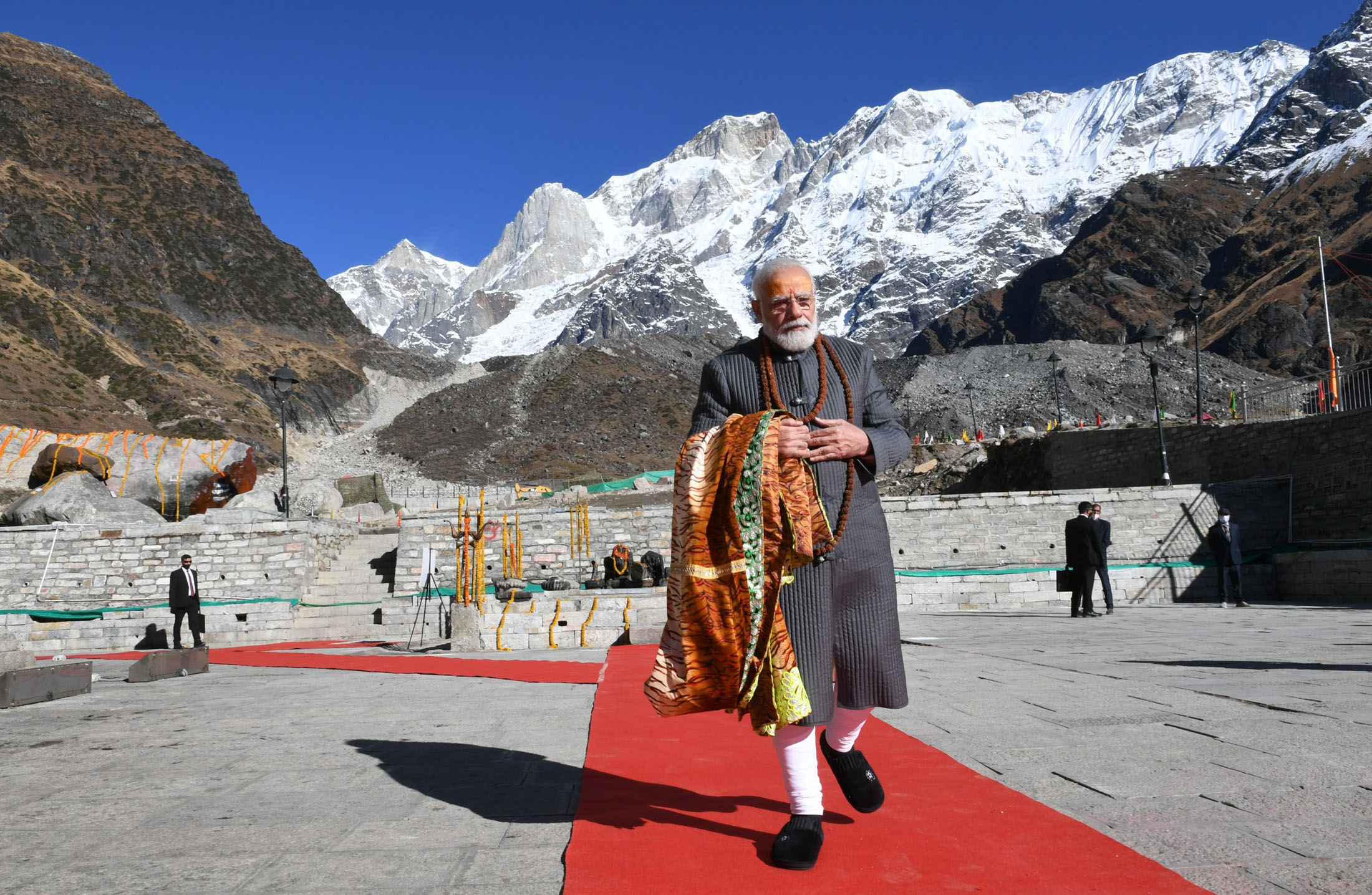 The Prime Minister, Shri Narendra Modi at Kedarnath Temple, in Uttarakhand
